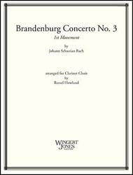 BRANDENBURG CONCERTO #3, MVT #1 CLARINET CHOIR cover Thumbnail